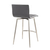 Mason - 26" Upholstered Fixed-Height Counter Stool With Swivel (Set of 2) - Stainless Steel