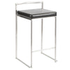 Fuji - 26" Stackable Counter Stool - Brushed Stainless Steel