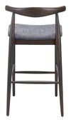 Tuzka Barstool Gray & Espresso — Set of 2