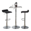 Bistro - Square Ale 3 Piece Bar Set - Chrome Metal