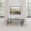 Ebby - 2 Piece Genuine Marble Top Nesting Coffee Tables - White