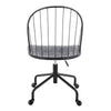 Riley - Adjustable High Back Office Chair - Black Metal And Black Wood