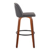 Toriano - 30" Faux Leather Fixed-Height Barstool (Set of 2) - Dark Gray