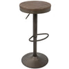 Dakota - Adjustable Barstool (Set of 2) - Antique Metal And Brown