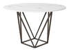 Tintern - Dining Table - White / Antique Brass