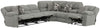 Quinn - 3 Piece Reclining Sectional With 4 Reclining Seats, Storage Arms, Storage Console With Lights, And Drop Down Table - Nature