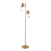 Marcel - 62" Floor Lamp - Gold Metal And Smokey Glass