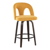 Ava - Upholstered Fixed-Height Barstool (Set of 2) - Walnut Glazed Wood Base