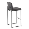 Fuji - High Back Barstool - Black Steel Legs