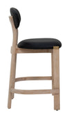 Rilou Counter Stool Black & Natural — Set of 2