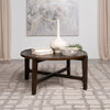 Cota - Round Solid Wood Coffee Table - Dark Brown
