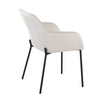 Daniella - Dining Chair (Set of 2) - Black Steel And Cream Velvet