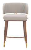 Brew Counter Stool Beige & Walnut