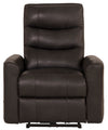Bosa - Leather Power Recliner - Charcoal