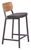 Ardenne Counter Stool Black & Brown — Set of 2