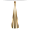 Cone - 30" Table Lamp (Set of 2) - Gold And White Linen