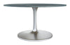 Metropolis - 60" Dining Table - Gray & Silver