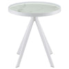 Briggs - Round Marble Printed Glass Top End Side Table