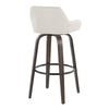Daniella - 30" Fixed-Height Barstool (Set of 2) - White And Walnut