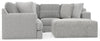Logan - Upholstered Sectional With Comfort Coil Seating - 46" Cocktail Ottoman And Accent Pillows Included