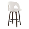 Ava - Upholstered Fixed-Height Barstool (Set of 2) - Walnut Glazed Wood Base