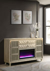 Lorient - 8-Drawer LED Bedroom Flame Box Dresser