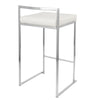 Fuji - Counter Stool Steel With Cushion - Stainless Steel