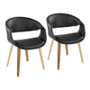 Curvo - Upholstered Chair (Set of 2) - Zebra Wood Legs