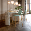 Odessa Counter Stool Green & Gold — Set of 2