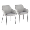 Daniella - Dining Chair (Set of 2) - Black Metal And Gray Fabric