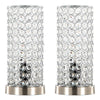 Chandelier - 11" Uplight (Set of 2) - Brushed Nickel With Clear Crystal And Chrome Metal Accents
