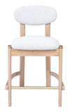 Rilou Counter Stool White & Natural — Set of 2
