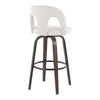 Ava - Upholstered Fixed-Height Barstool (Set of 2) - Walnut Glazed Wood Base