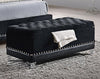 Barzini - Velvet Upholstered Tufted Storage Bench - Black