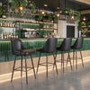 Keppel Swivel Barstool Black & Bronze