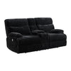 Admiral - Motion Loveseat With Console - Black