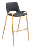 Desi Barstool Black & Gold — Set of 2