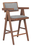 Delhi Counter Stool Gray & Walnut — Set of 2