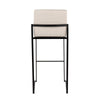 Fuji - High Back Barstool - Black Steel Legs