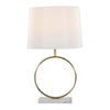 Moon - Table Lamp - White Marble, Gold Metal And White Shade