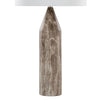 Point - 30" Table Lamp (Set of 2) - Brown Metal And White Linen With Faux Marble Finish
