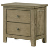 Hazlewood - 2-Drawer Nightstand Bedside Table - Vineyard Oak