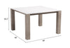 Leilani Square Dining Table (48") White