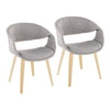 Curvo - Upholstered Chair (Set of 2) - Natural Wood Legs