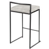 Fuji - Stackable Counter Stool With Cushion - Black Metal
