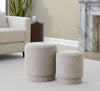 Marla - Upholstered Ottoman (Set of 2) - Light Brown Fabric