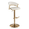 Jie - Adjustable Barstool With Swivel - Gold Metal (Set of 2)