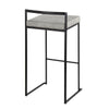 Fuji - Stackable Barstool - Black Metal