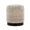 Tahoe - Band Ottoman - Black Metal, Cream Wool