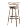 Cosi - 30" Fixed-Height Barstool (Set of 2) - Gray Backrest